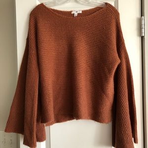 Bell-Sleeved Knit Sweater